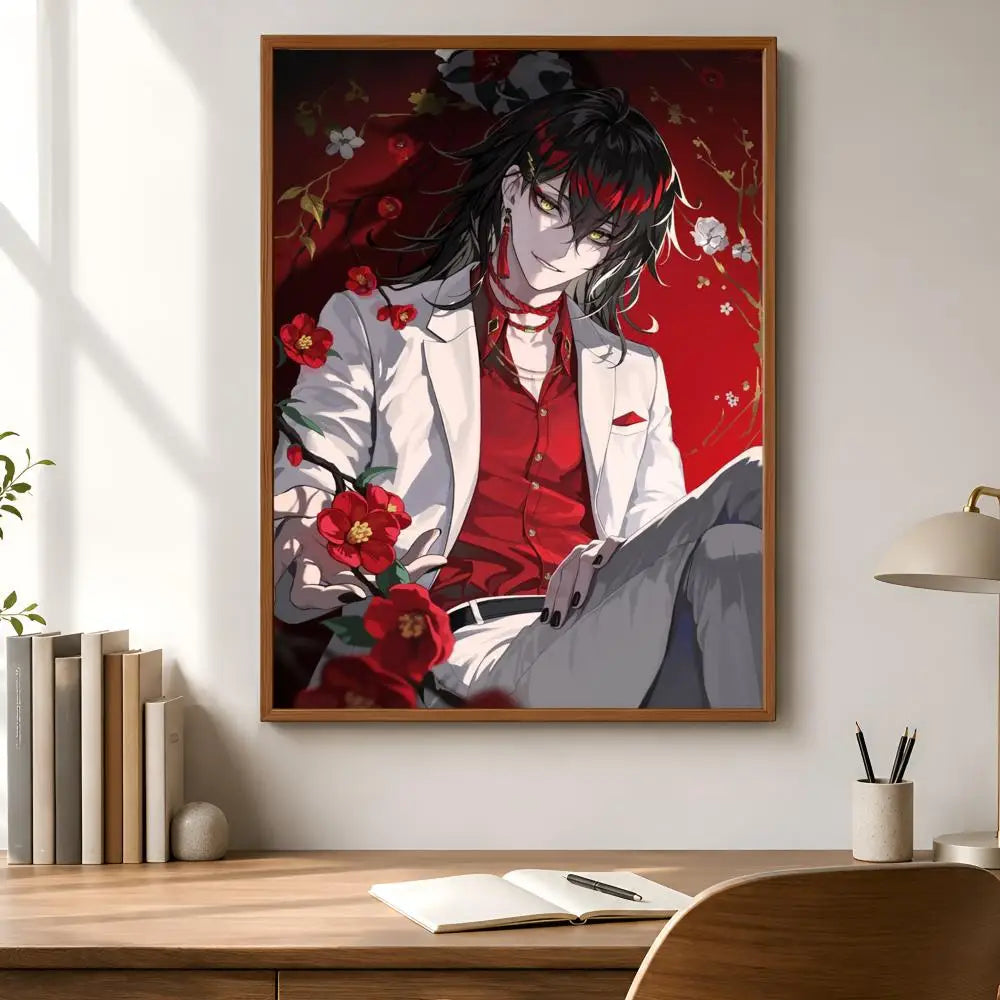 V-Vox Akuma Vtuber Waterproof PVC Peel-and-Stick Wall Poster Wall Poster Axl