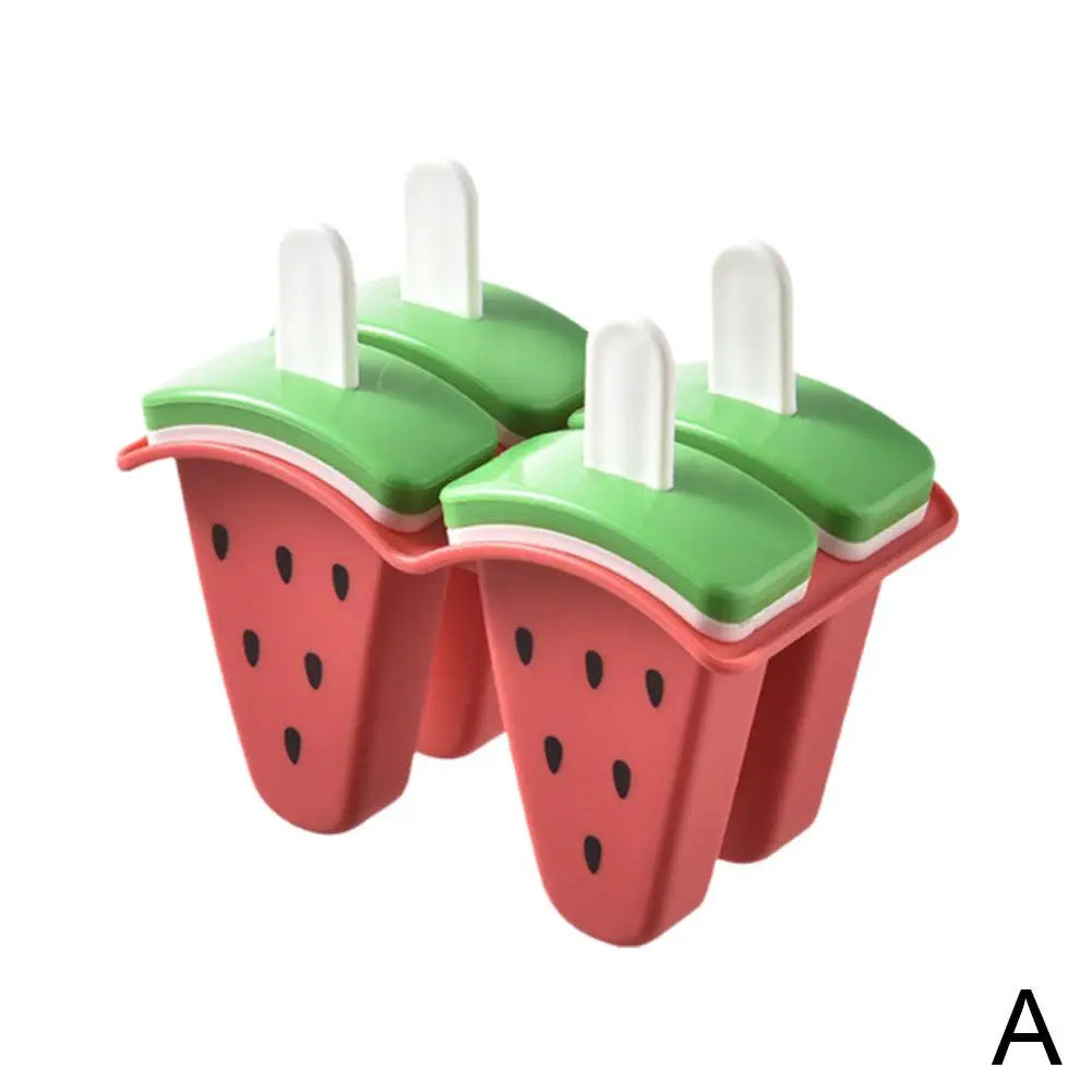 6-Grid Watermelon Silicone Popsicle Mold Tray with Sticks Popsicle Mold Axl A