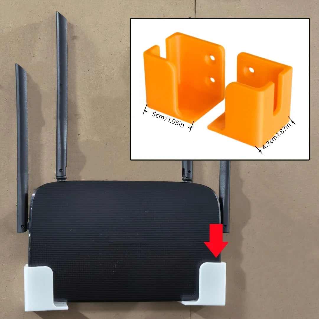 3D Printed Wall Mount Rack – Power Strip & Router Holder Wall Storage Rack Axl