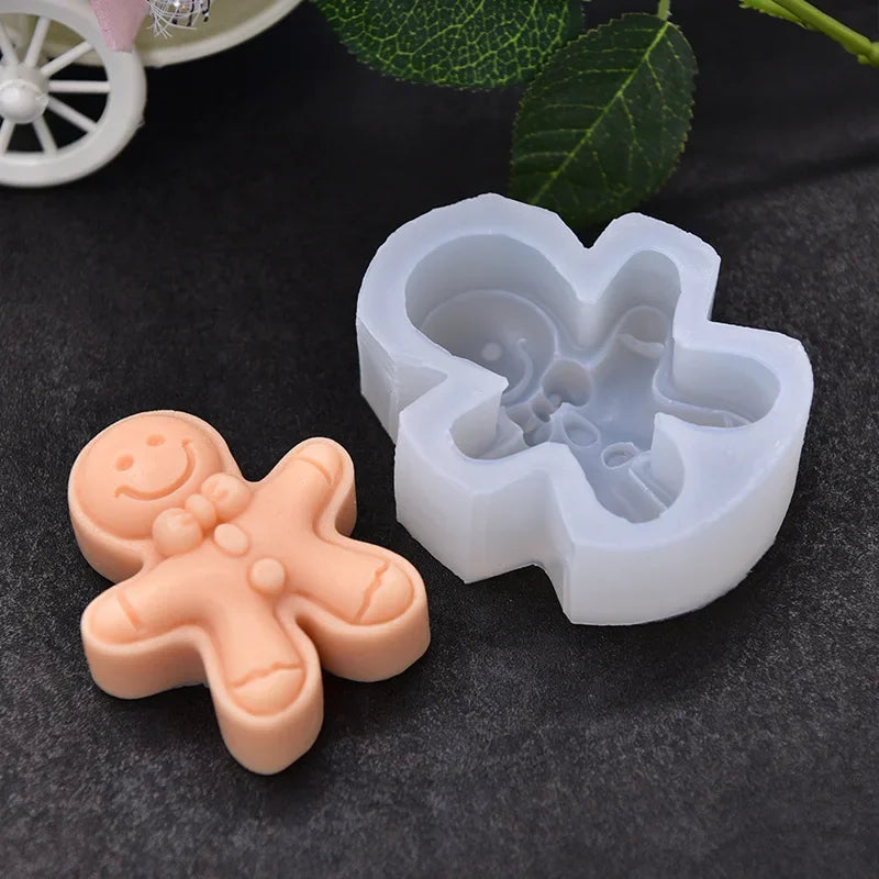 Gingerbread Man Silicone Mold – DIY Candle & Cake Craft Silicone Craft Mold Axl