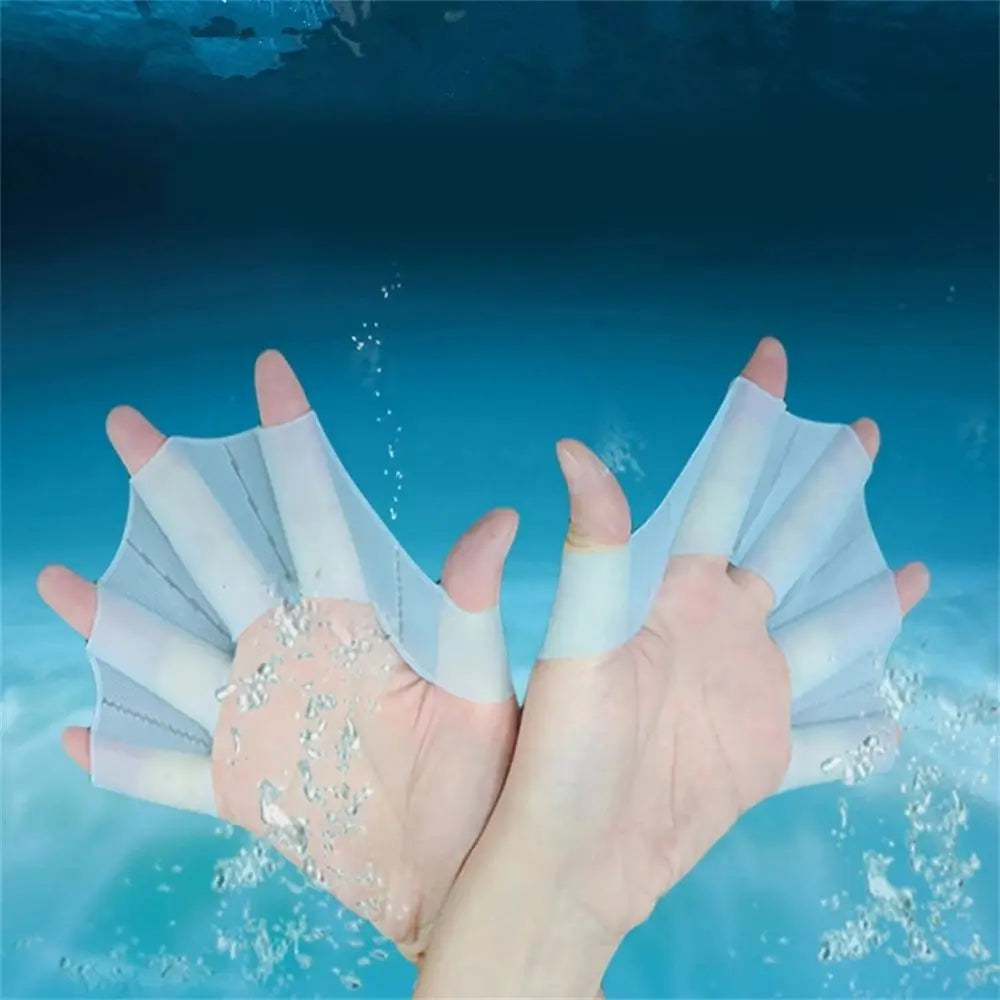 Silicone Frog Webbed Swimming Gloves – Hand Fins S/M/L Swim Training Gloves Axl