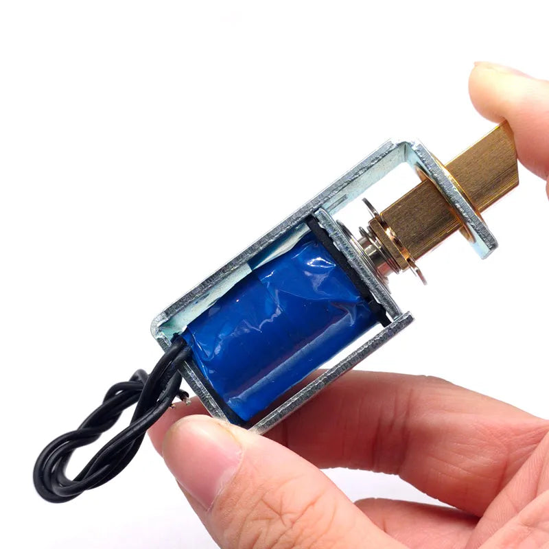 DC 6V/12V/24V Electromagnet Cabinet Door Lock – 10mm Stroke Electric Solenoid Lock Axl