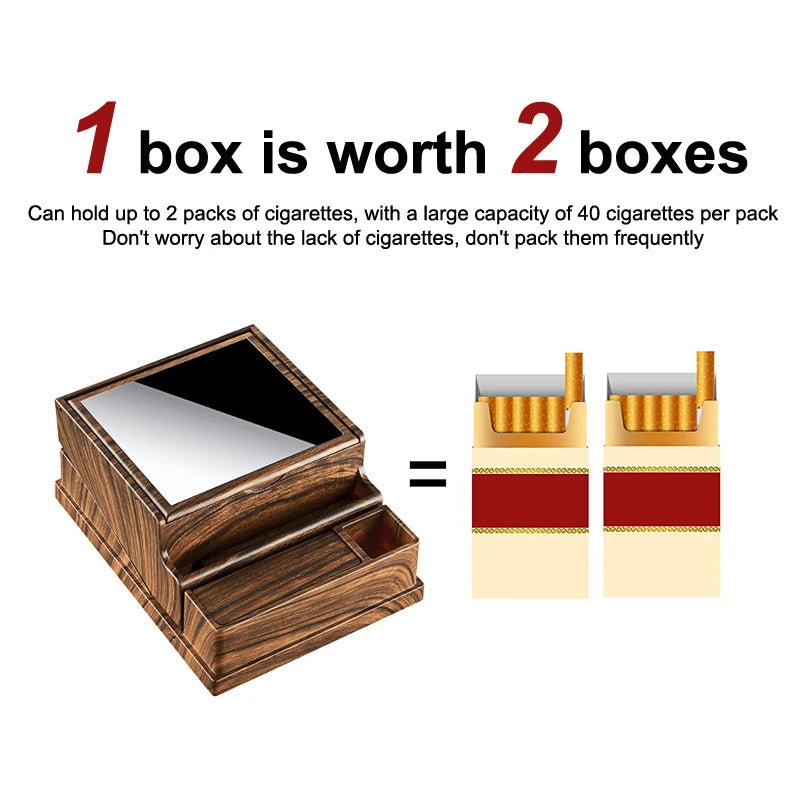 Auto-Eject Cigarette Case | 40-Capacity Portable ABS Dispenser Cigarette Dispenser Case Axl