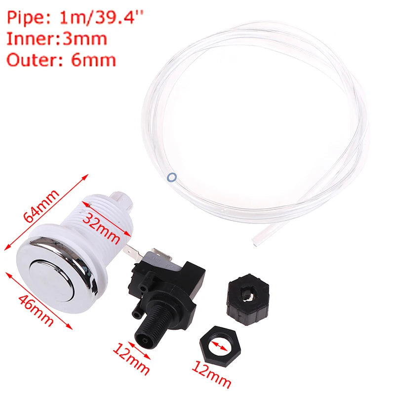 16A Push Air Button Switch – Waste Disposal, Spa & Hot Tub Pneumatic Air Switch Axl