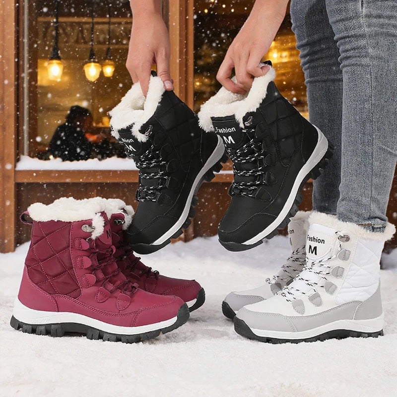 Women's Waterproof Winter Snow Boots – Faux Fur Lined Women's Winter Boots Axl