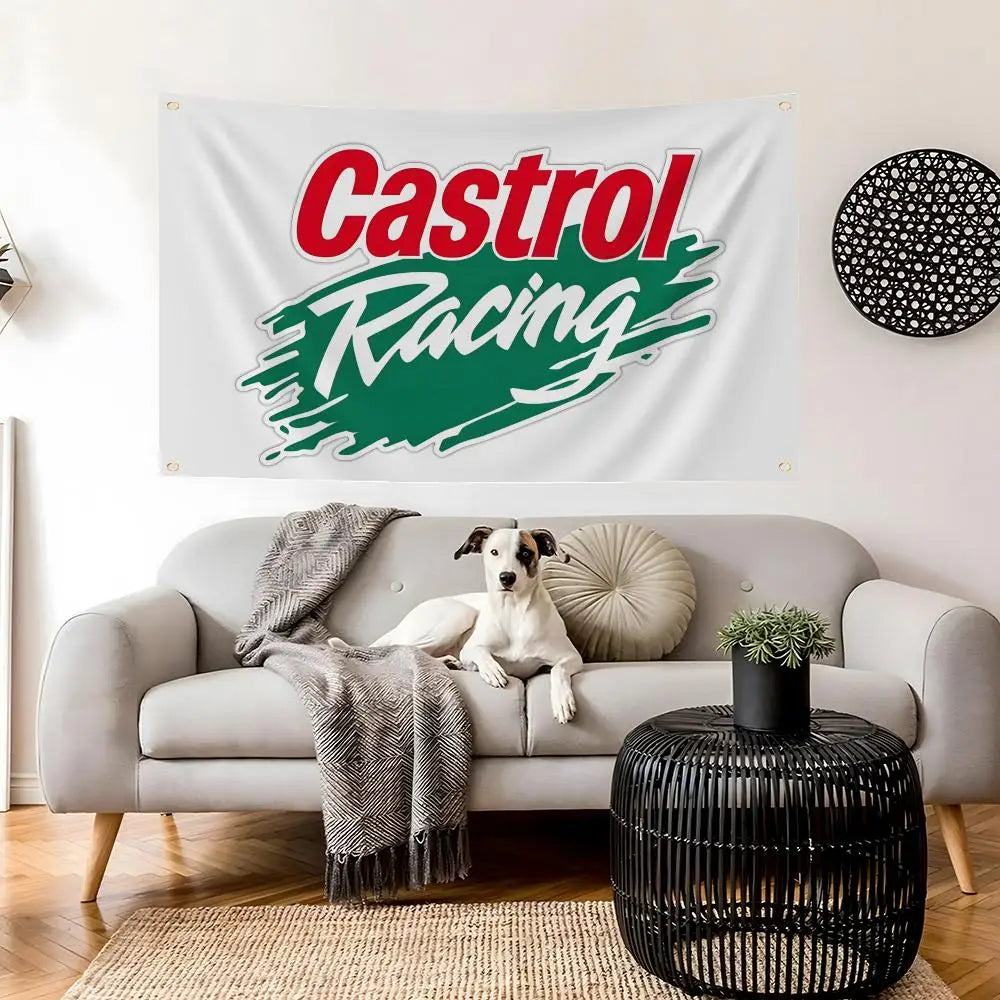 Castrol Wall Flag – Indoor & Outdoor Banner Art Decor Decorative Wall Flag Axl