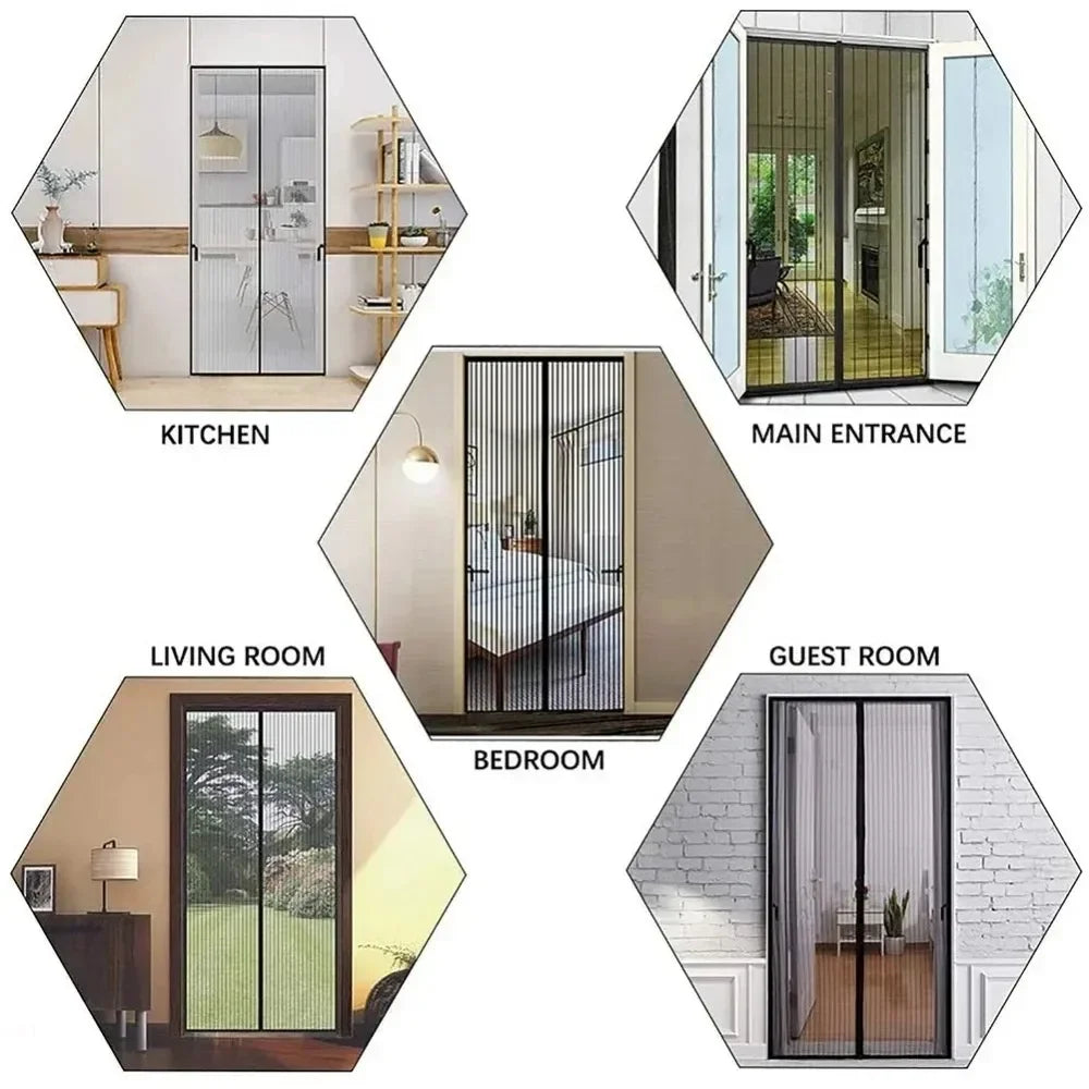 Magnetic Door Mosquito Net – Polyester Insect Screen Curtain Mosquito Net Curtain Axl