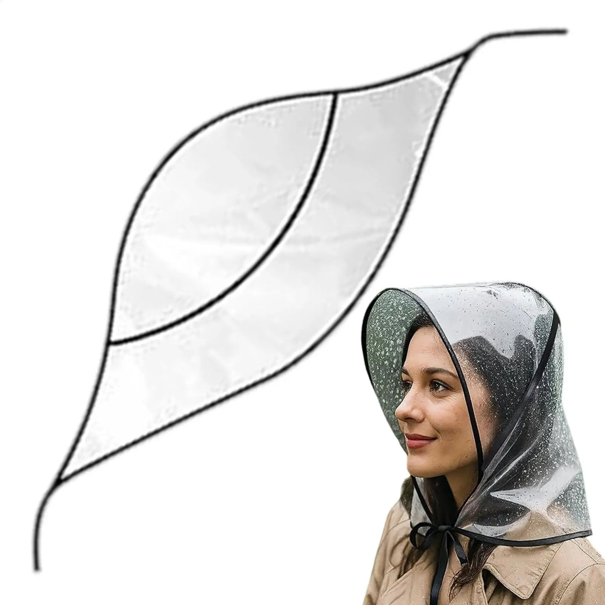 Clear Wide Brim Waterproof Rain Hat – Foldable & Reusable Waterproof Rain Hat Axl