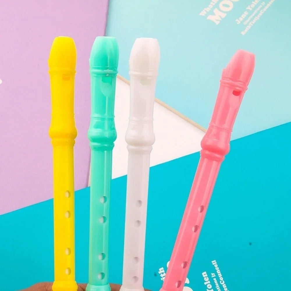 4-Pack Clarinet Shape Candy Color Gel Pens | Fun Student Gift Novelty Gel Pens Axl