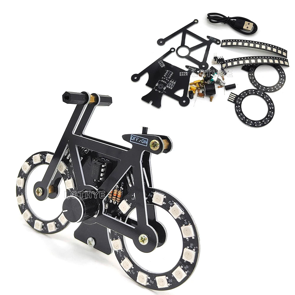 DIY LED Bicycle Soldering Kit – 7-Color RGB Flowing Light DIY Soldering Kit Axl