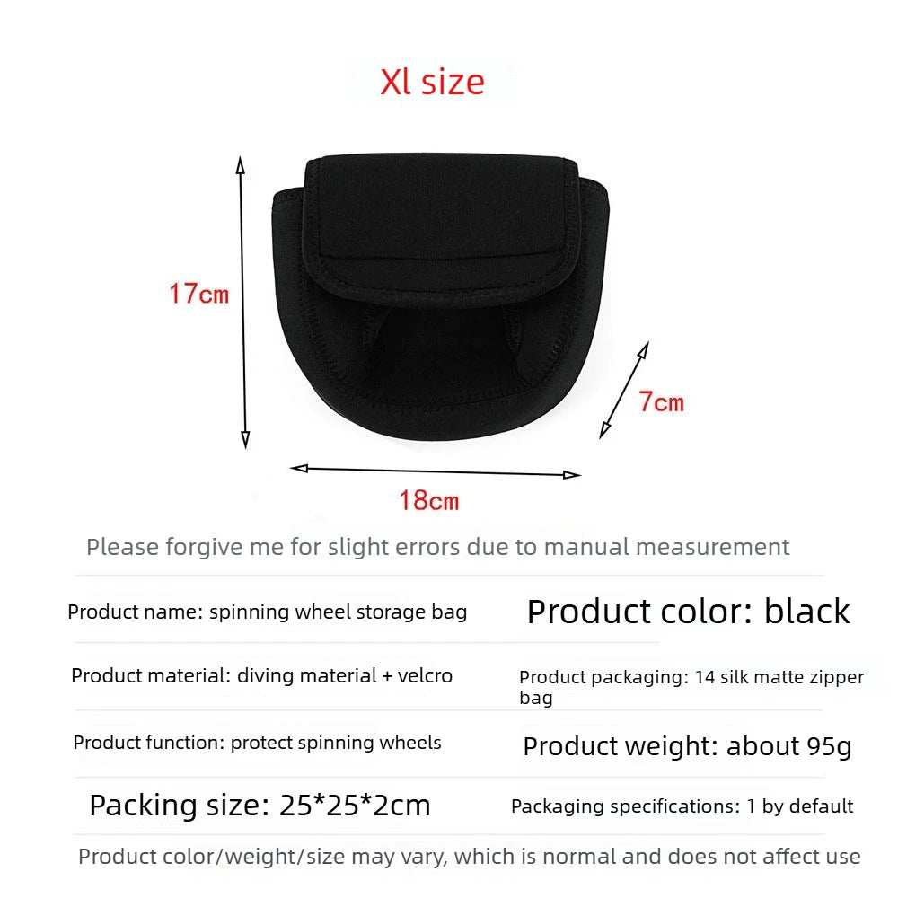Waterproof Fishing Reel Cover Bag S/M/L – Spinning Reel Fishing Reel Bag Axl XL-1pcs