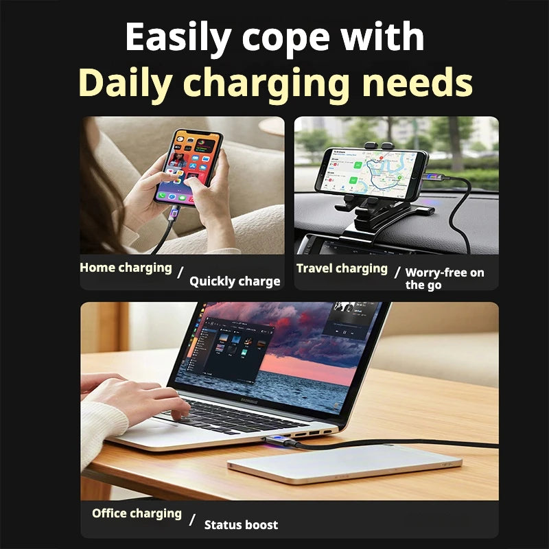 USB-C 120W PD Fast Charging Cable 1.5m/2m – MacBook iPad USB-C Charging Cable Axl