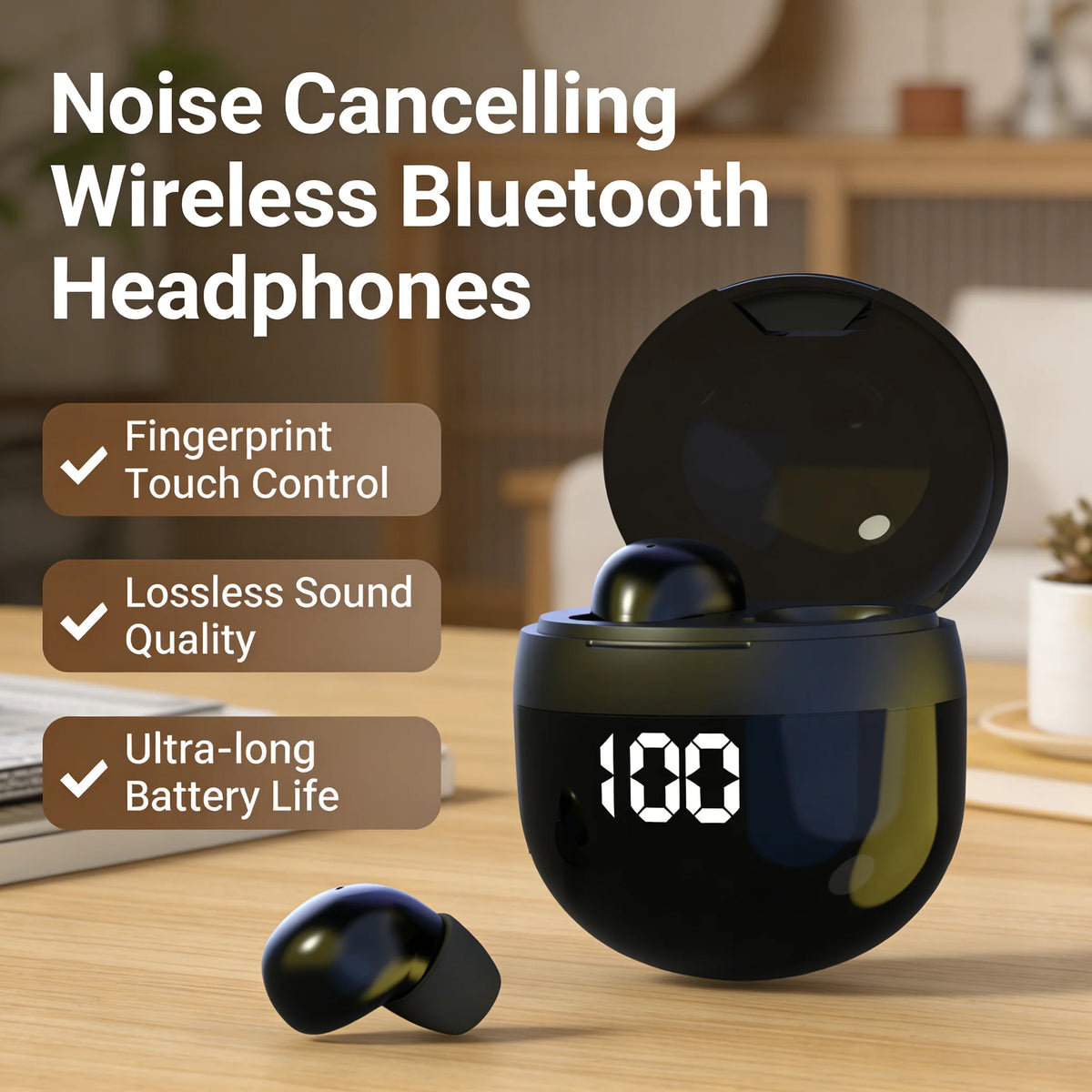 SK18 Wireless Mini Earbuds – HiFi Sound, Noise Reduction Wireless Earbuds Axl