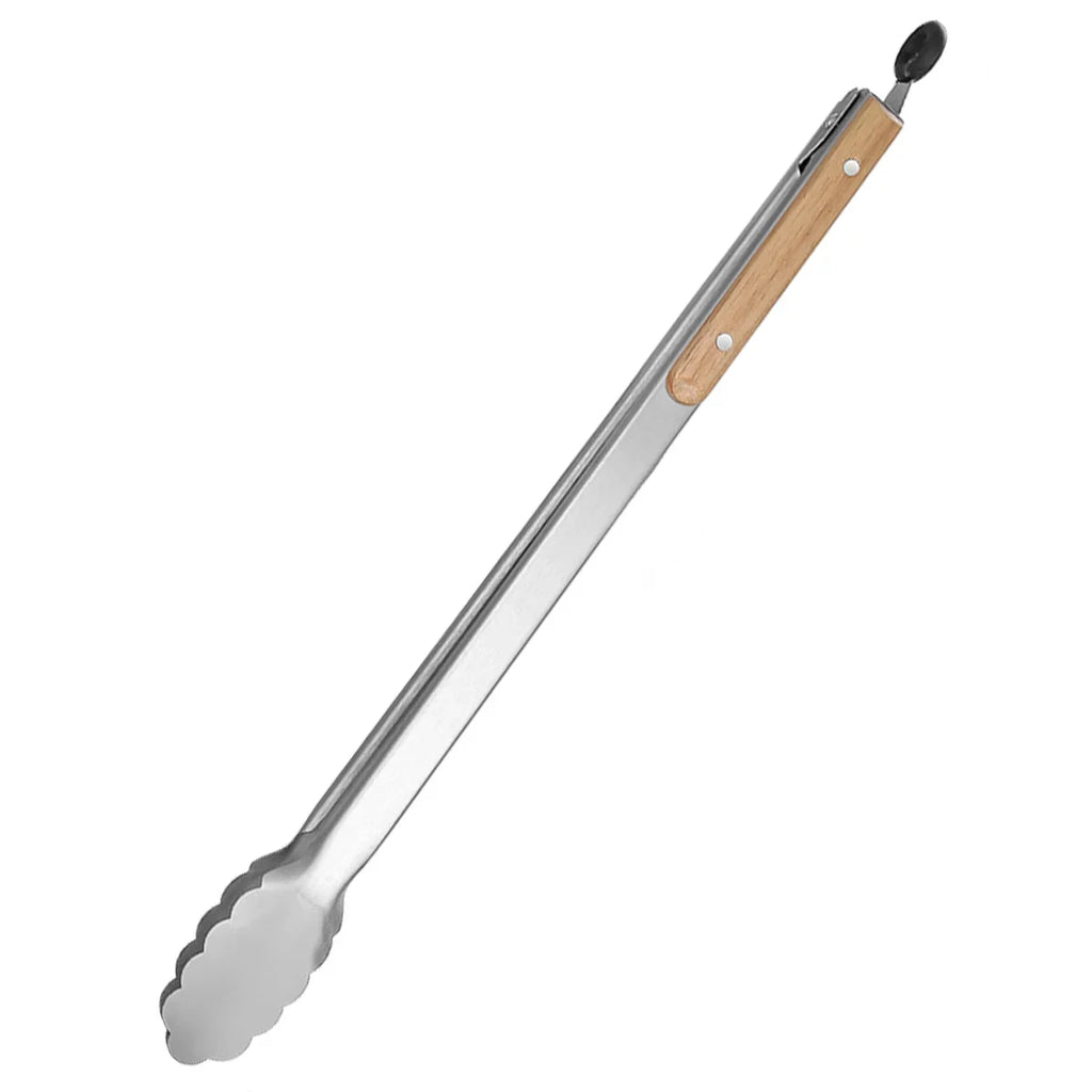 Leeseph Stainless Steel Food Tongs with Wooden Handle | 7–16" Kitchen Tongs Axl 44.5cm-16inch