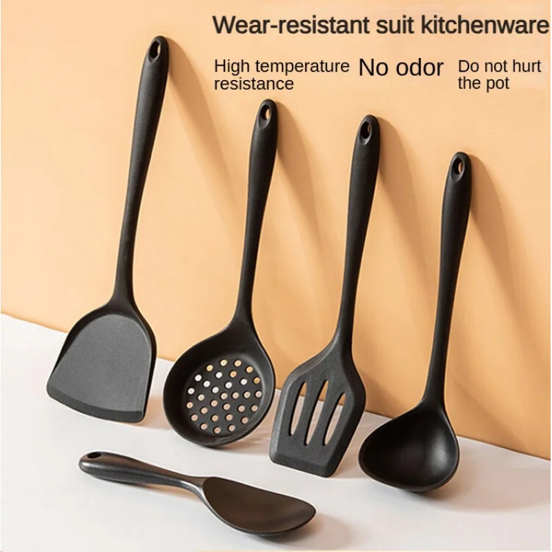 5-Piece Silicone Kitchen Utensil Set – Non-Stick Spatula & Spoon Silicone Utensil Set Axl