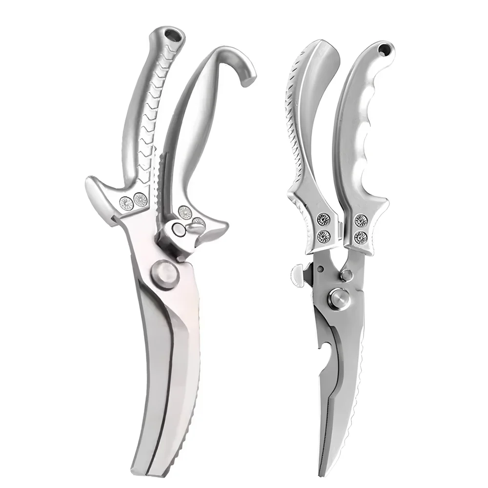 Stainless Steel Kitchen Scissors – BBQ Meat & Bone Cutter Set Kitchen Scissors Set Axl Scissors-2PCS