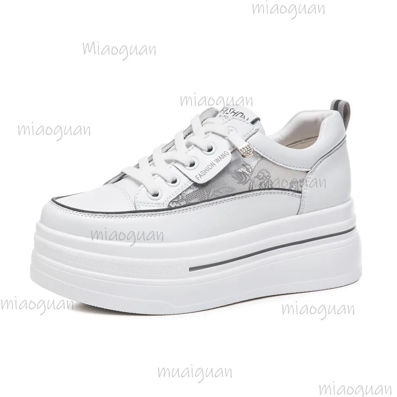 Women's 7CM Platform Sneakers – Slip-On Height Boosting Shoes Platform Sneakers Axl