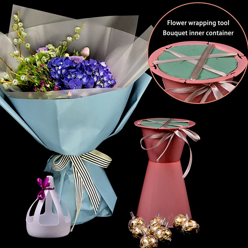 Bouquet Packaging Liner Base – Flower Arrangement Inner Pot Floral Packaging Tool Axl