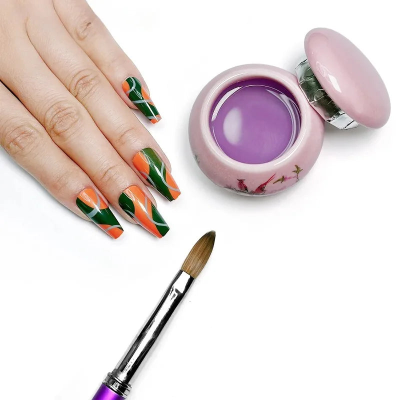 Ceramic Dappen Dish with Lid – Nail Art Acrylic Liquid Cup Nail Art Tool Axl