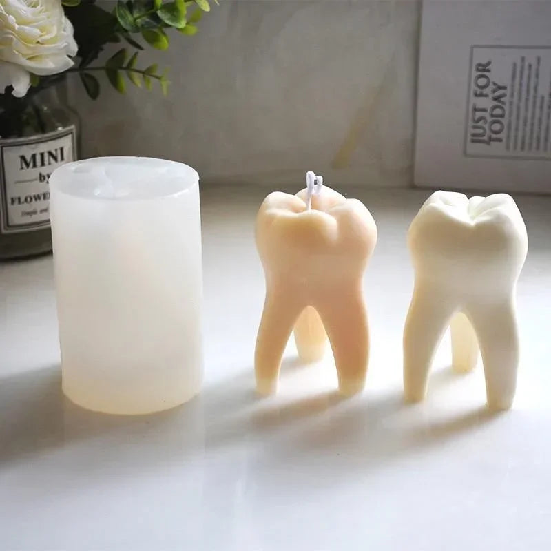 Large Tooth Silicone Candle Mold – DIY Gypsum & Resin Mould Silicone Craft Mold Axl