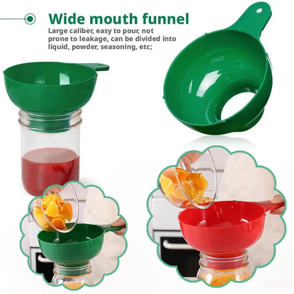 Wide Mouth Food Grade Plastic Funnel for Kitchen – 1-2 Pack Kitchen Funnel Axl