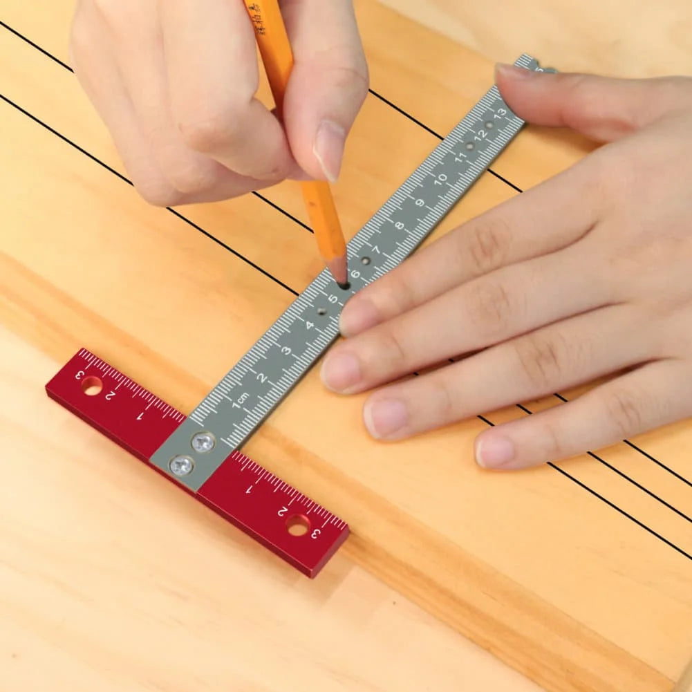 Aluminum Alloy T Square Ruler – Woodworking Marking Gauge Woodworking Marking Ruler Axl
