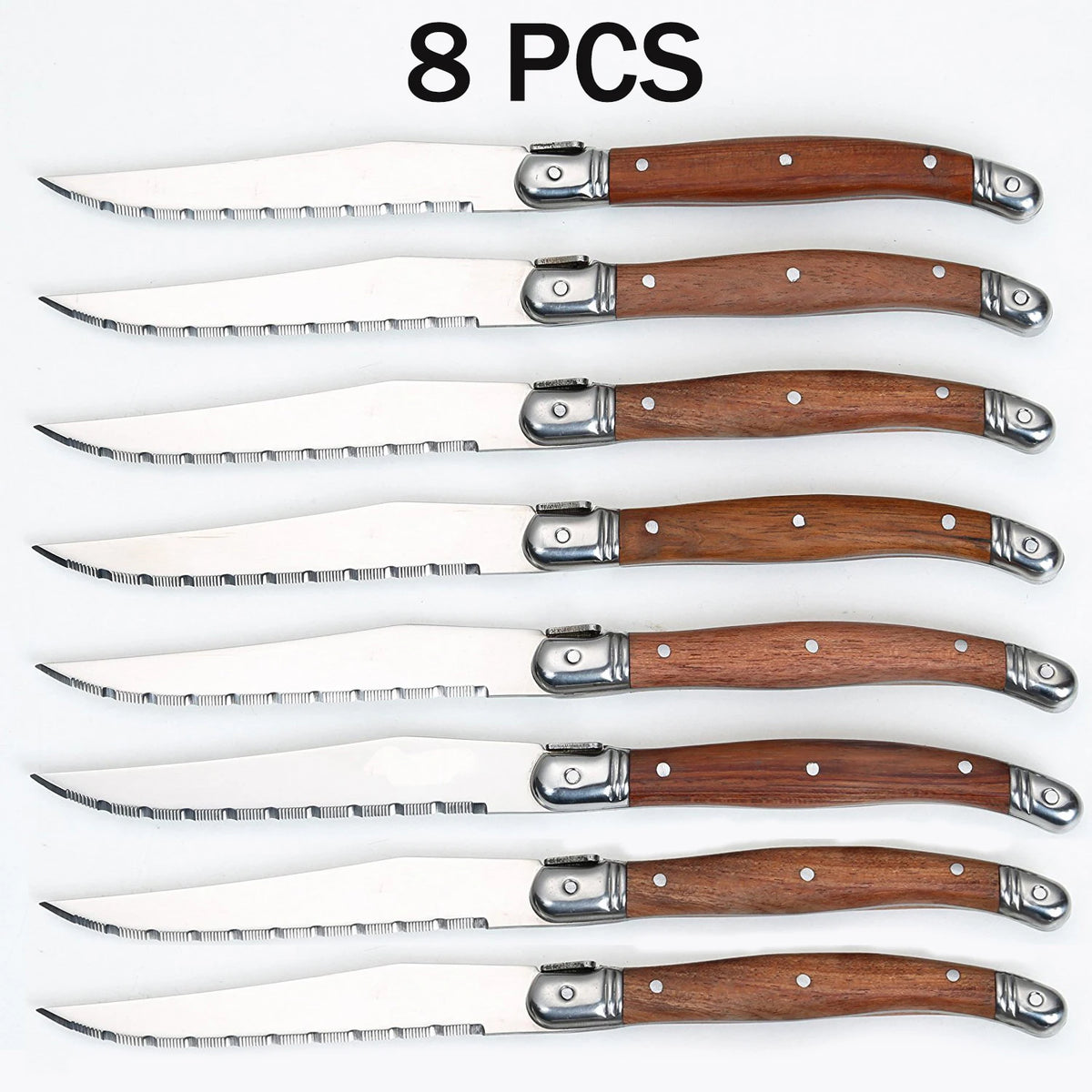 Serrated Steak Knives Set – 4, 6 or 8 Piece Sharp Table Knife Steak Knife Set Axl 8 PCS