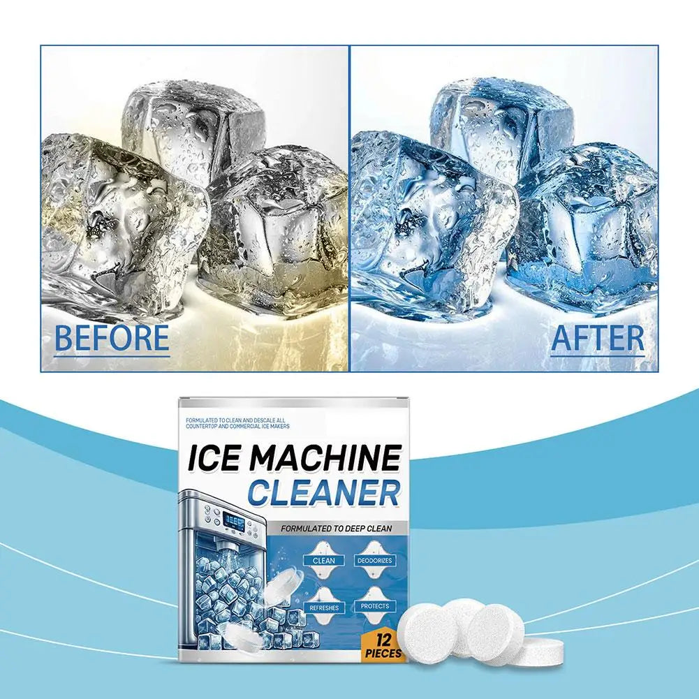 Ice Machine Cleaner Descaler Tablets – Deodorizing 12 Pack Appliance Cleaner Tablets Axl