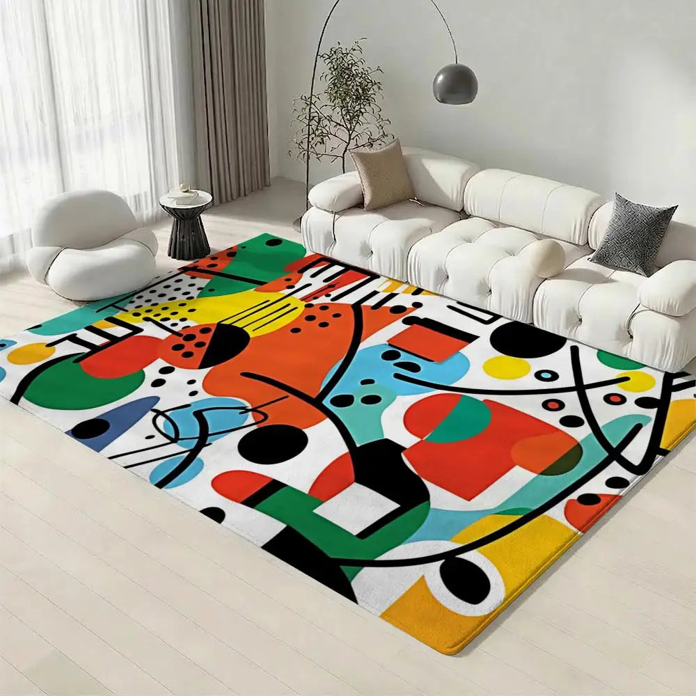 Romero Britto Flannel Floor Mat – Non-Slip Soft Indoor Rug Flannel Floor Mat Axl