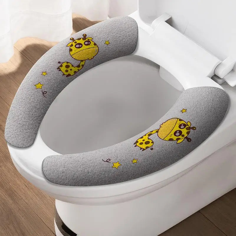 Soft Plush Toilet Seat Cover – Warm Cushion, Universal Fit Toilet Seat Cover Axl one size A8