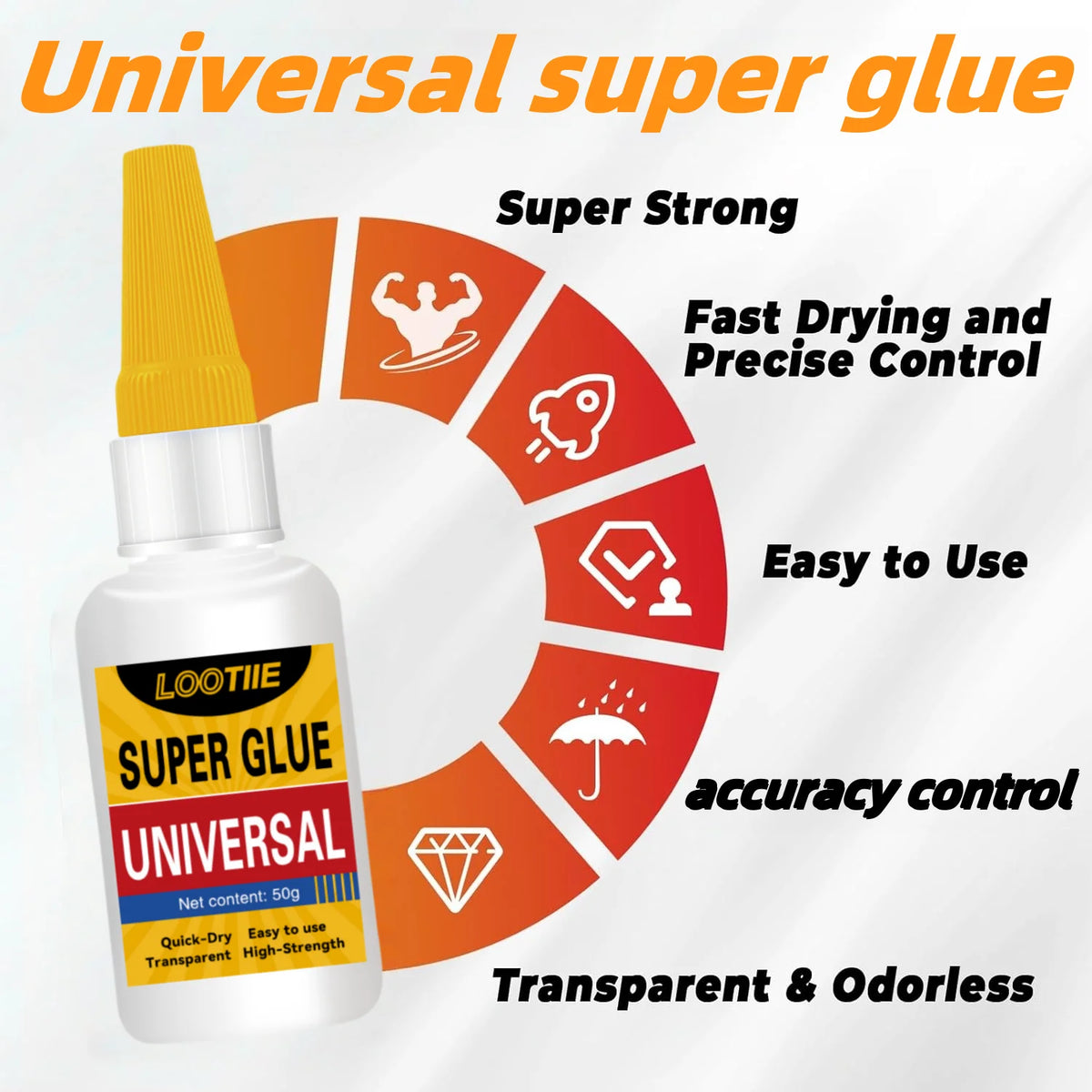 50g Multi-Purpose Super Glue – Clear Instant Bond Adhesive Super Glue Adhesive Axl