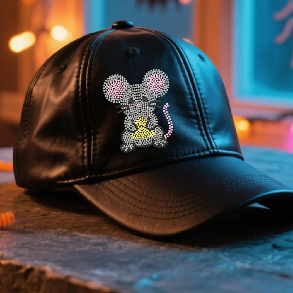 Glass Rhinestone Iron-On Appliqué – Mouse Design 29.7x21cm Iron-On Appliqué Axl