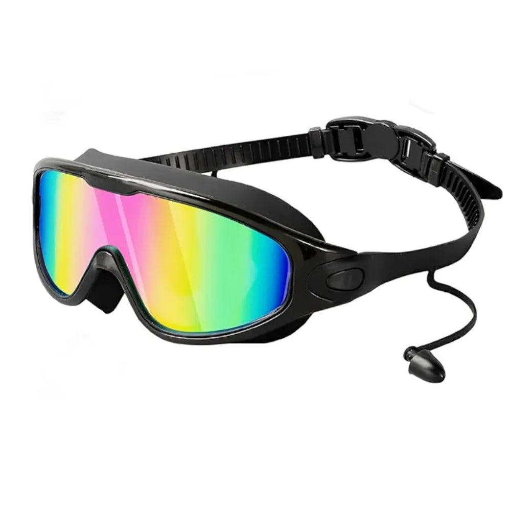 UV Anti-Fog Large Frame Swim Goggles – Coated Lens Adult Swim Goggles Axl Black Rose