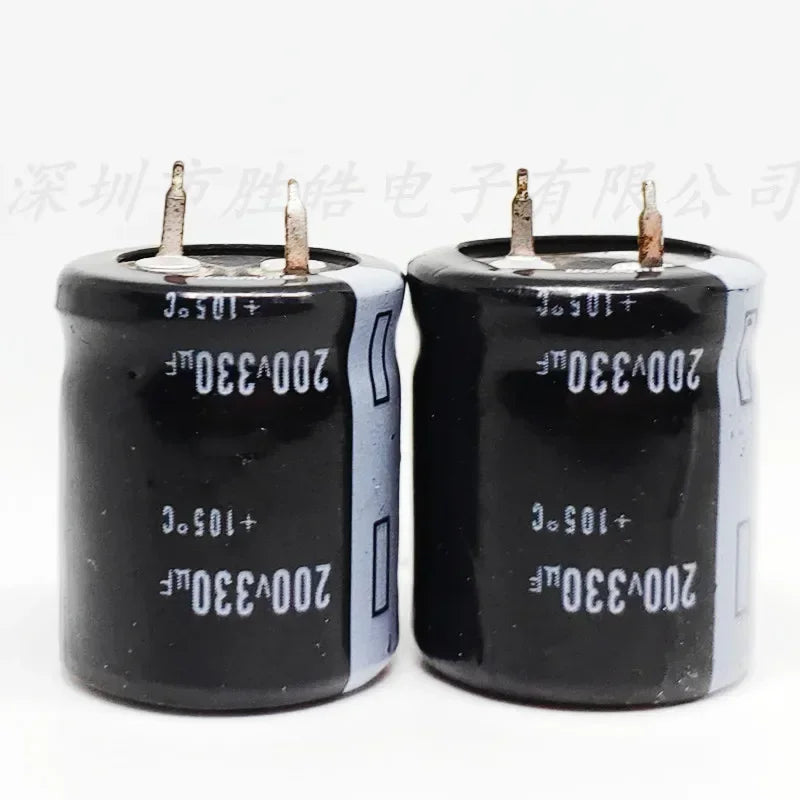NioCen 200V 330uF Aluminum Electrolytic Capacitors | 2 & 10 Pack Electrolytic Capacitor Axl