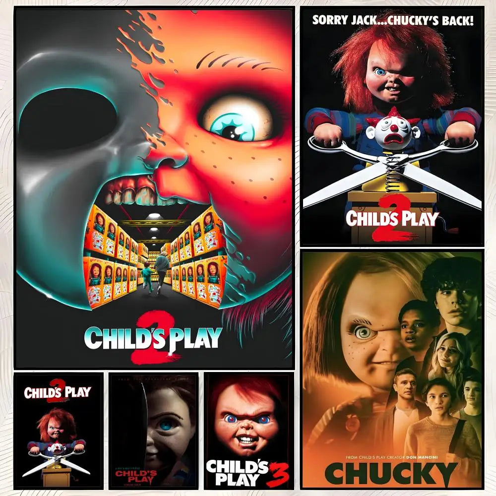 Chucky Horror Movie Self-Stick PVC Wall Poster – HD Waterproof Wall Art Poster Axl