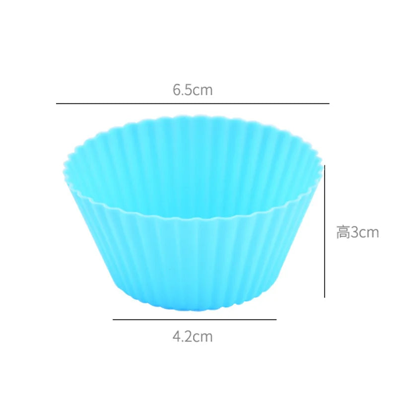 6-Piece Silicone Cupcake & Muffin Baking Molds – Reusable DIY Silicone Baking Molds Axl