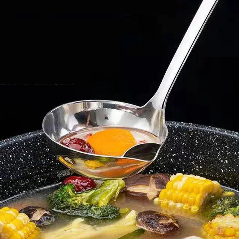 Stainless Steel Fat Skimmer Spoon – Soup Oil Separator Kitchen Strainer Spoon Axl