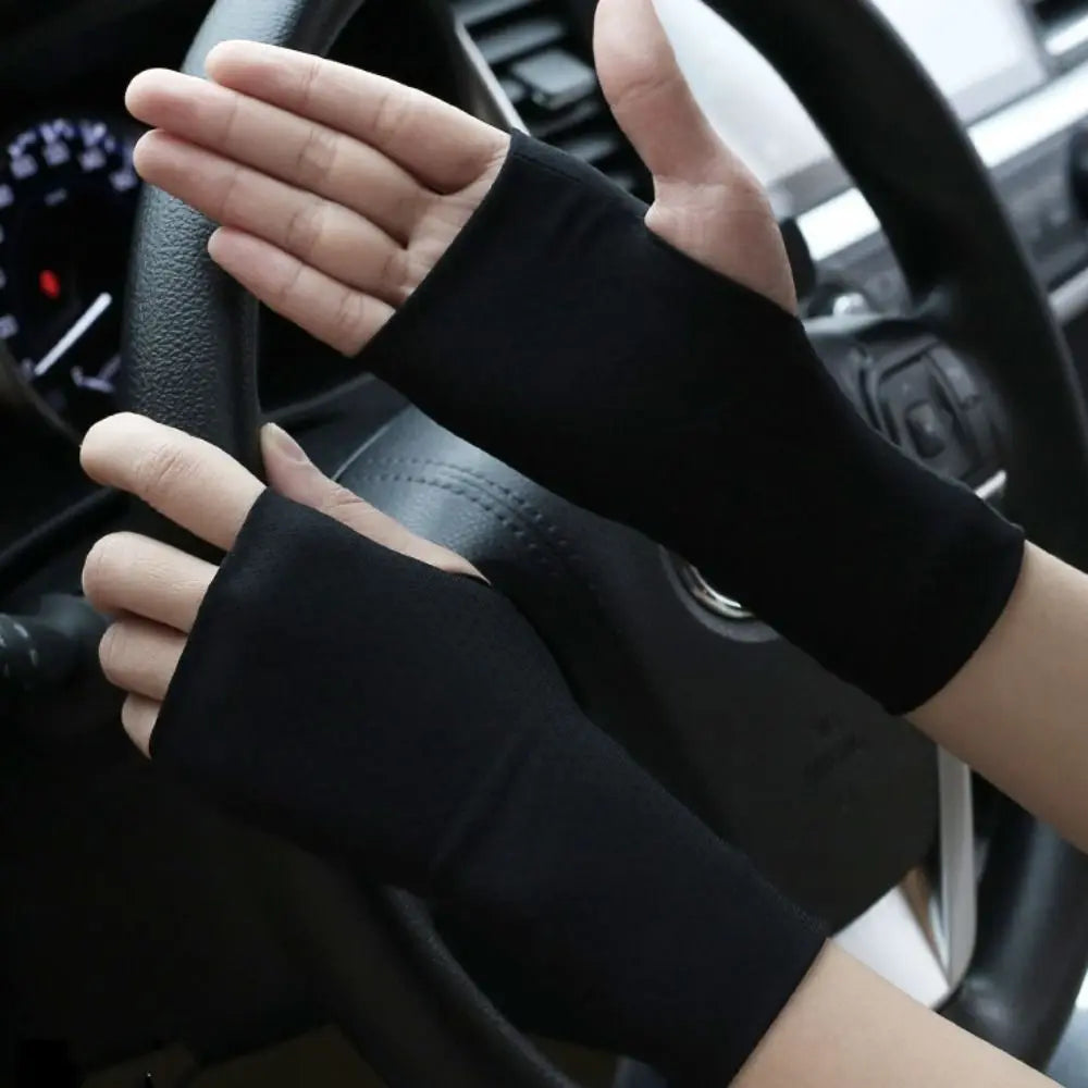 Ice Silk Fingerless Gloves – UV Arm Warmers for Cycling Arm Warmer Gloves Axl