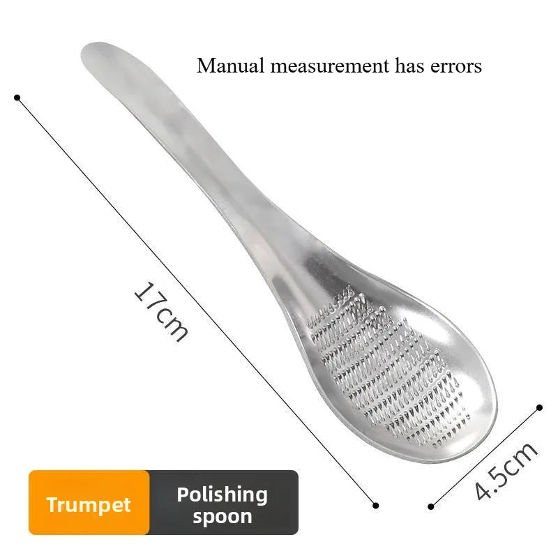 Stainless Steel Garlic Ginger Grater Grinder Spoon | Kitchen Tool Kitchen Grater Spoon Axl trumpet