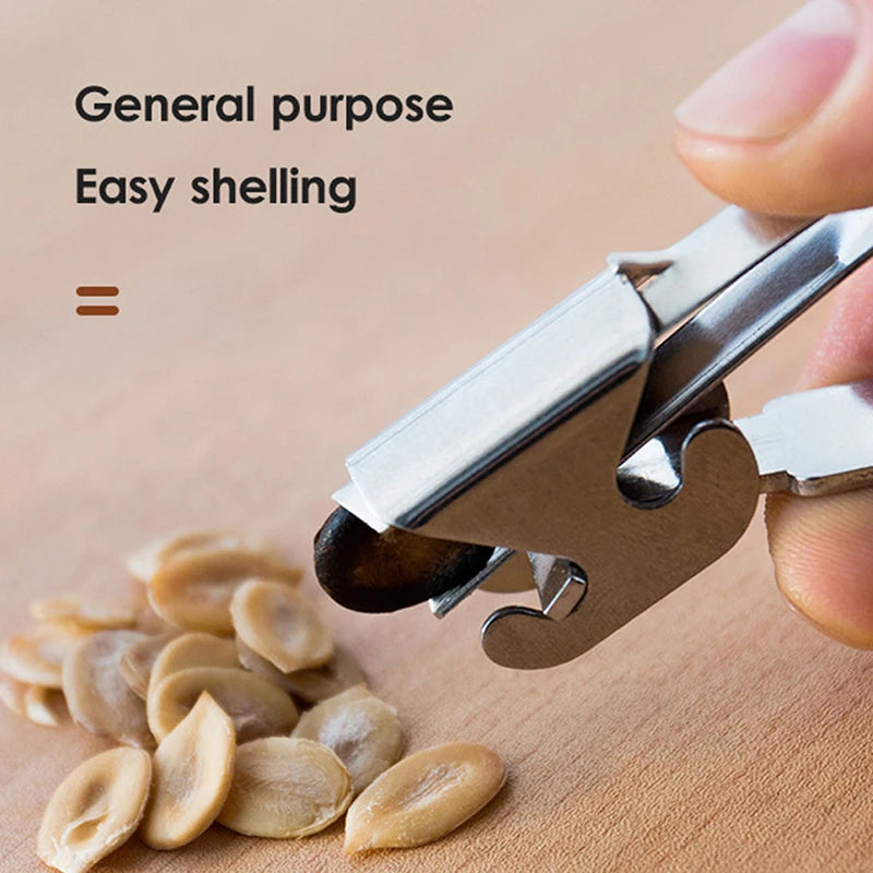Stainless Steel Nut & Melon Seed Shell Opener – Dual-Size Nut & Seed Opener Axl