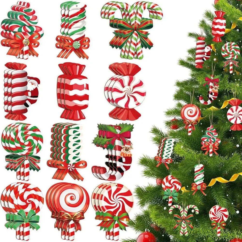 Christmas Wooden Hanging Ornaments – Santa, Snowman & Tree Christmas Tree Ornaments Axl