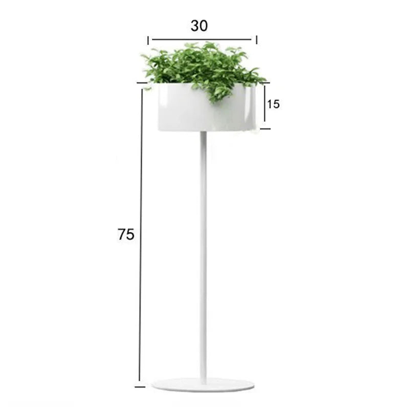 Nordic Iron Plant Shelf | Modern Flower Pot Stand – S/M/L Iron Plant Stand Axl White-Large