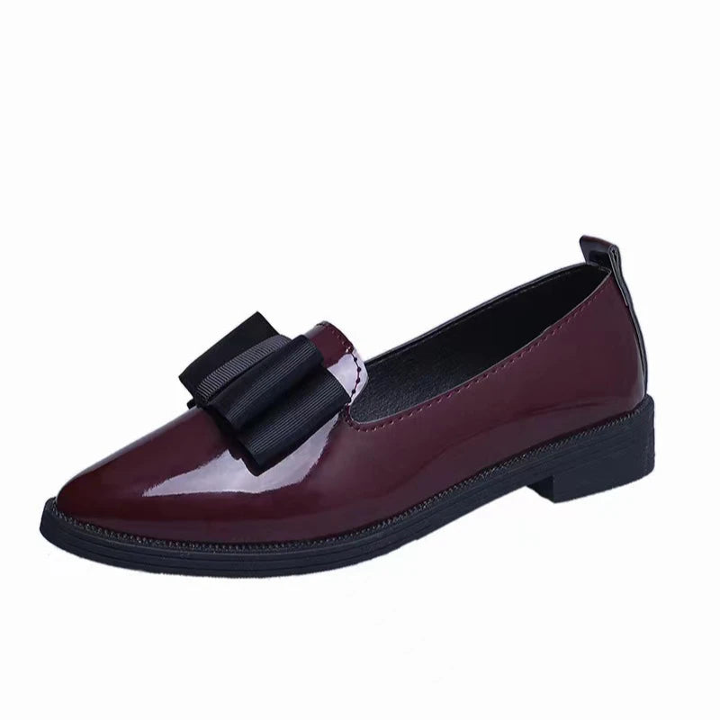 Women's Bow Knot Pointed Toe Flats – Anti-Slip Slip-On Shoes Women's Flat Shoes Axl
