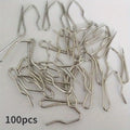 100-Pack S-Type Stainless Steel Curtain Hooks & Window Holdbacks Curtain Hooks Axl 100pcs
