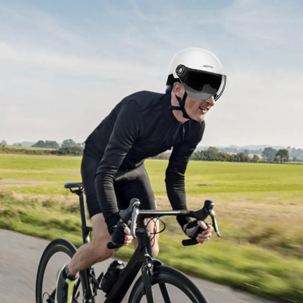 Axl Adult Half Face Helmet with Goggles | E-Mark Certified Half Face Helmet Axl