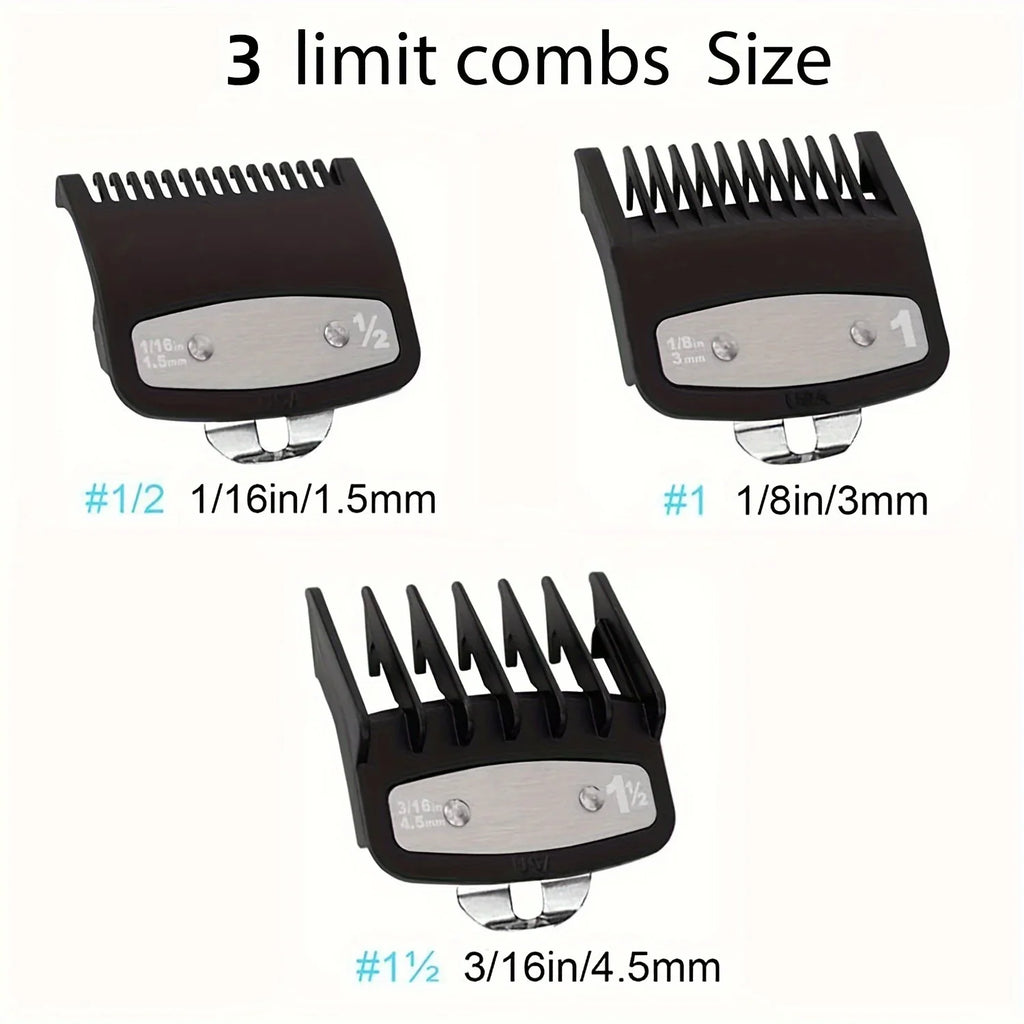3-Piece Hair Clipper Positioning Comb Set | Barber Guide Combs Clipper Guide Combs Axl