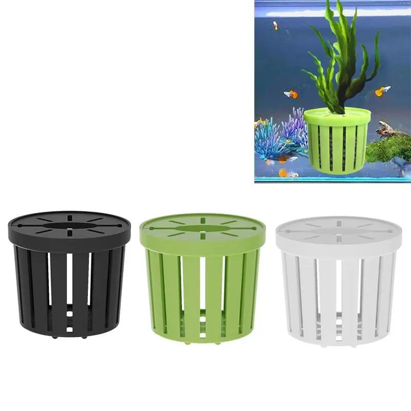 4-Pack Aquarium Net Planter Cups | Hydroponic Fish Tank Baskets Aquarium Planter Basket Axl