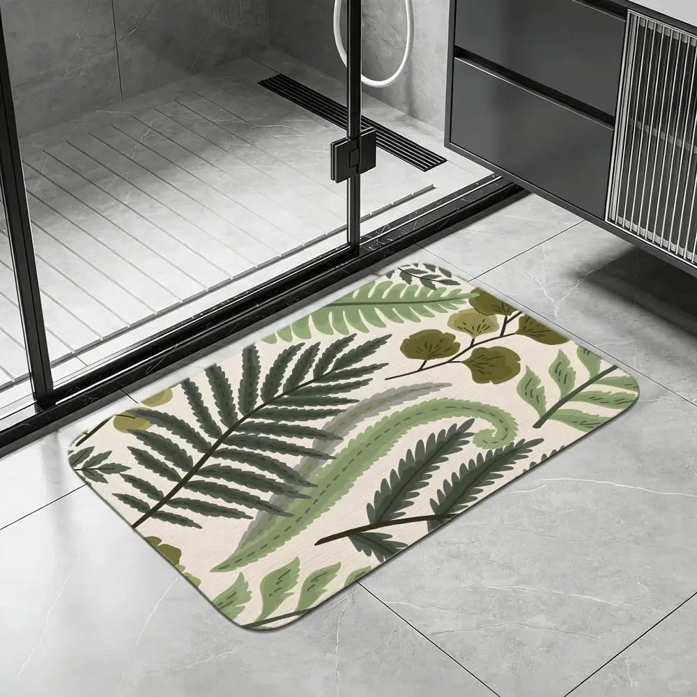 Nordic Forest Diatomite Bath Mat – Quick Dry & Non-Slip Diatomite Bath Mat Axl White3 30x45cm