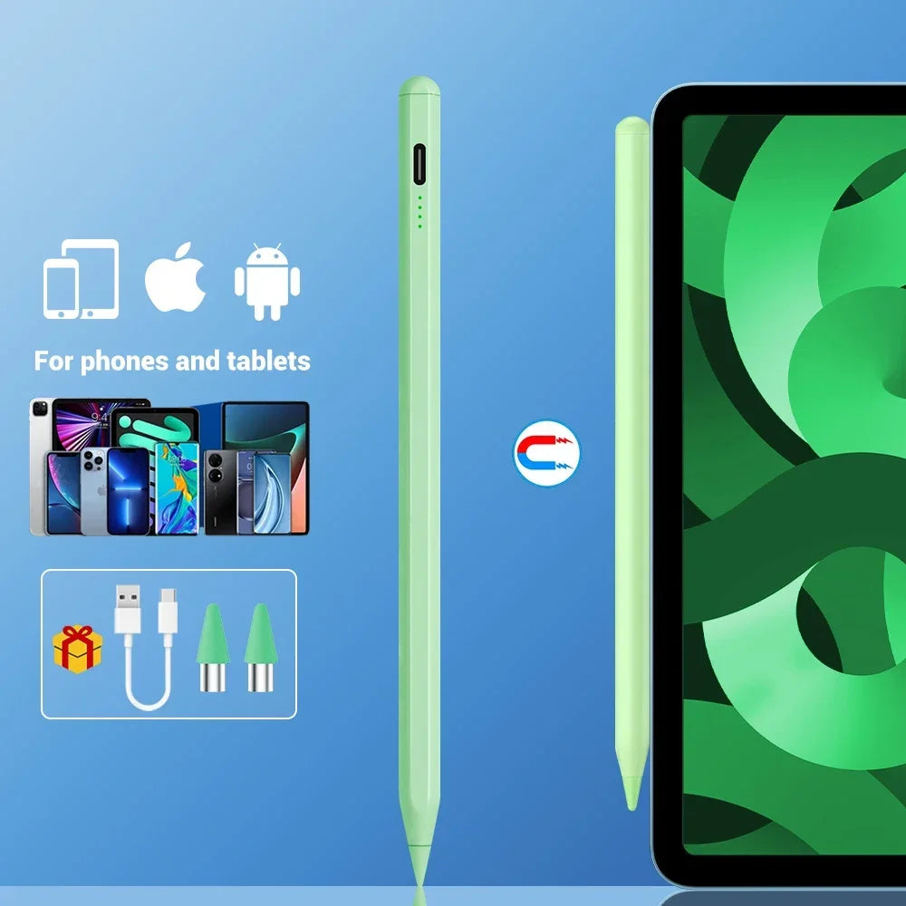 Universal Stylus Pen for iPad & Android – Magnetic USB-C Tablet Stylus Pen Axl green