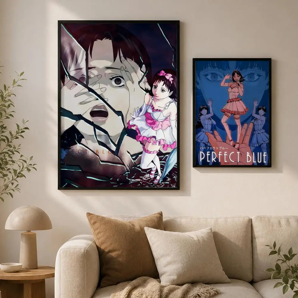 Perfect Blue Anime Poster – Peel & Stick Waterproof PVC Wall Art Anime Wall Poster Axl